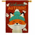 Patio Trasero 28 x 40 in. Autumn Foxy House Flag with Fall Harvest & Double-Sided Vertical Flags  Banner Garden PA3904376